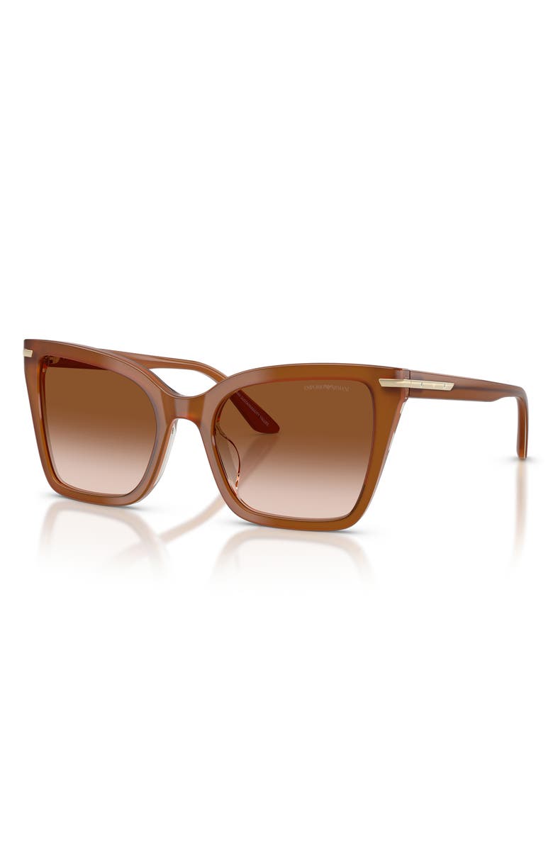 Emporio Armani 53mm Gradient Square Sunglasses, Alternate, color,