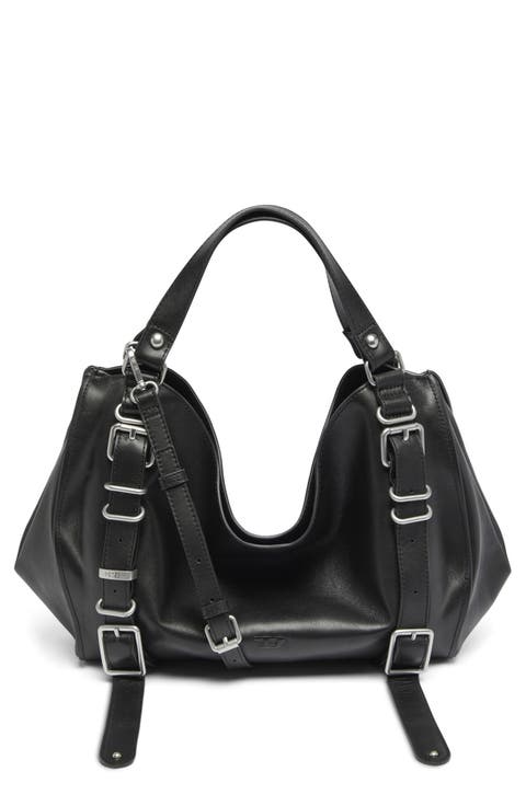 D-One Leather Top Handle Bag