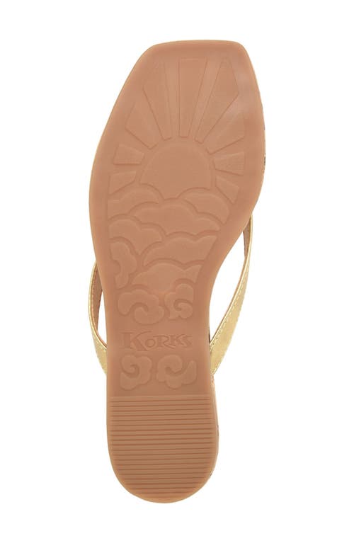 Korks Winnie Flip Flop In Gold