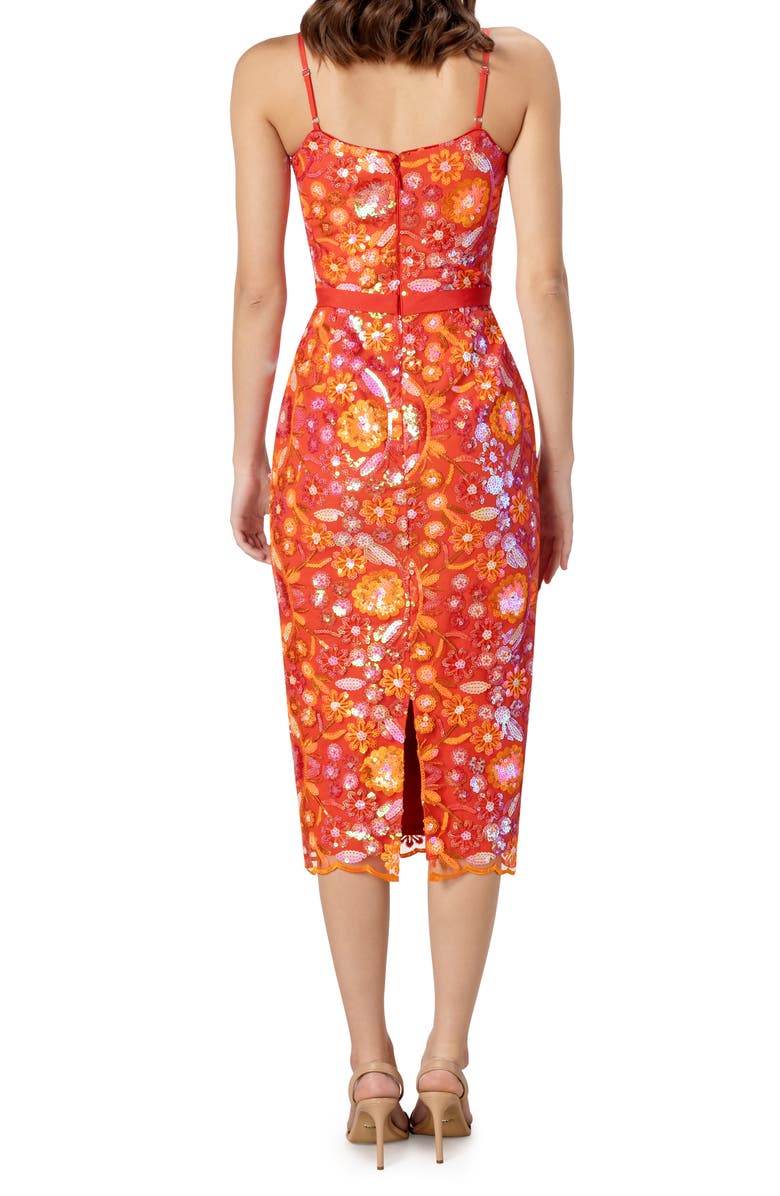 Dress the Population Emma Sequin Body-Con Midi Dress, Alternate, color,