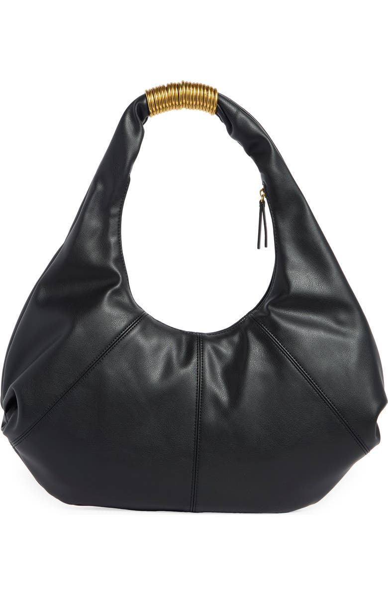 Collection XIIX Ring Detail Slouchy Hobo Bag, Alternate, color, Black