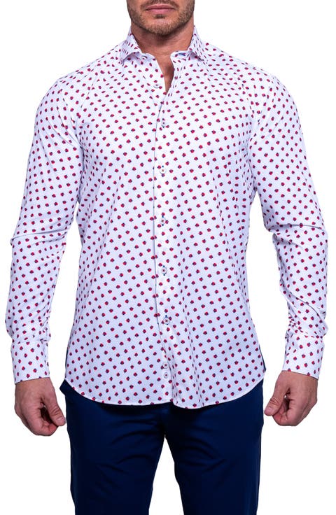 Einstein Resistance Contemporary Fit Stretch Button-Up Shirt