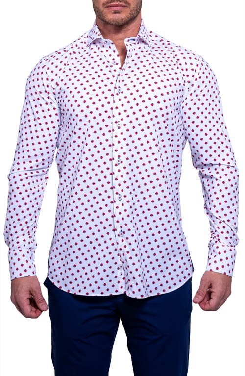 Maceoo Einstein Resistance Contemporary Fit Stretch Button-up Shirt