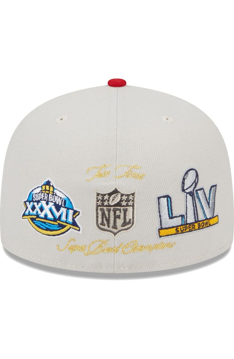 New Era Men's New Era Khaki/Red Tampa Bay Buccaneers Super Bowl Champions Patch 59FIFTY Fitted Hat, Alternate, color, Khaki