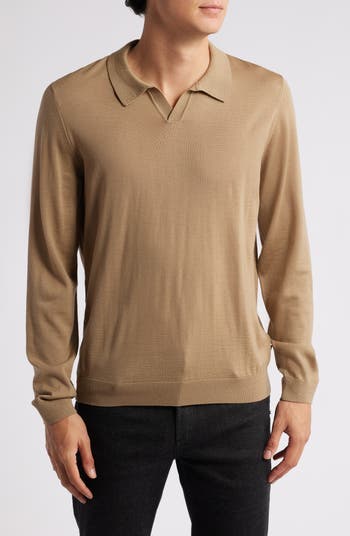 Enord Long Sleeve Wool Polo Sweater