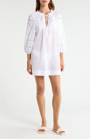 Lauren Ralph Lauren Embroidered Cotton Cover-Up Dress