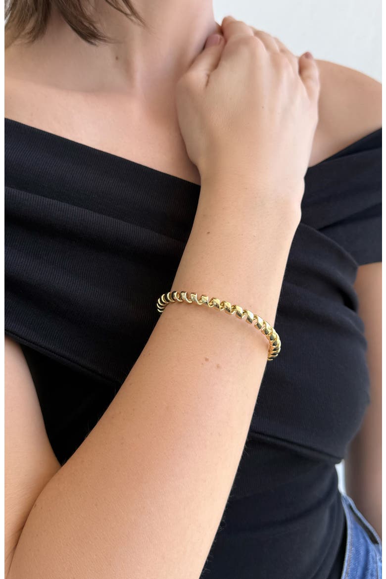 Coil Cuff Bracelet, Alternate, color, GOLD