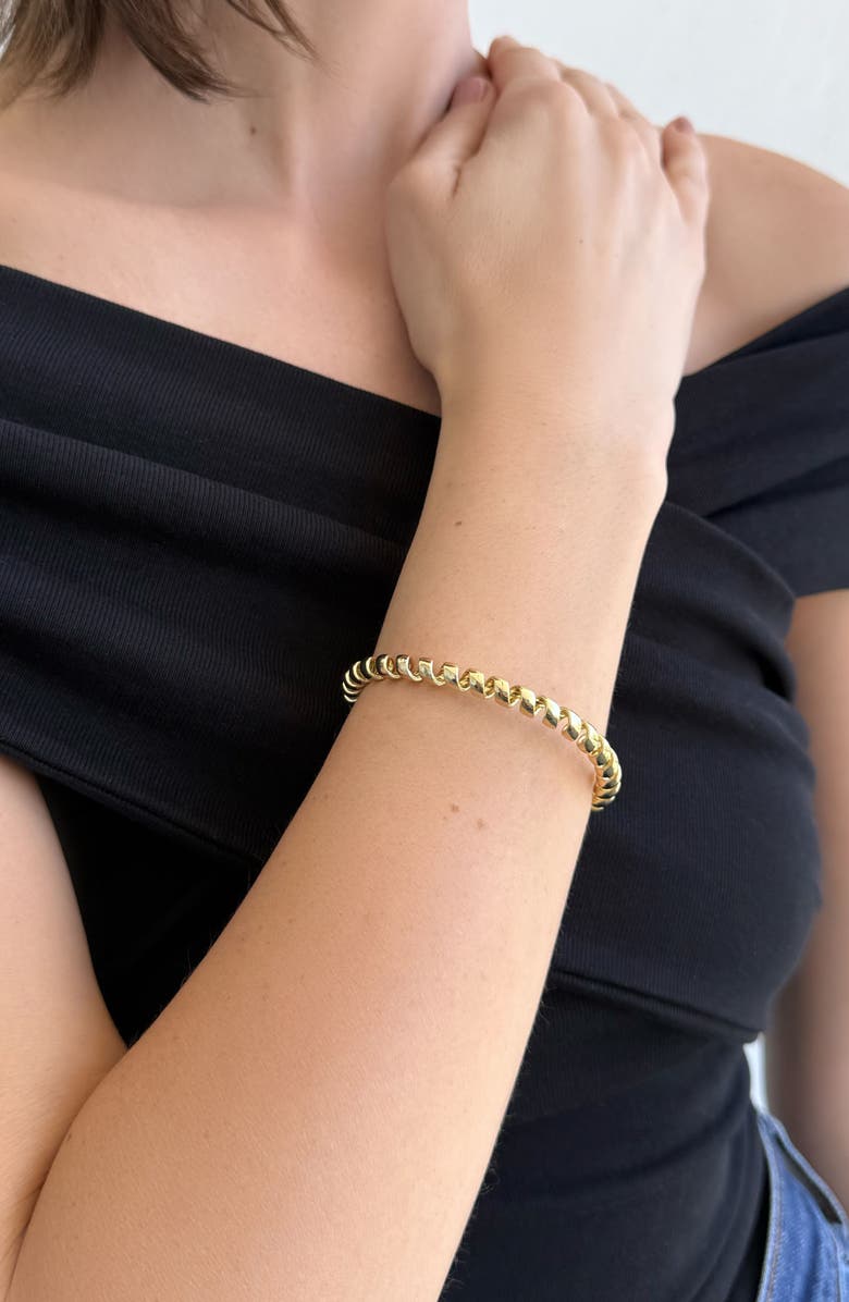 Adornia Coil Cuff Bracelet, Alternate, color, Gold