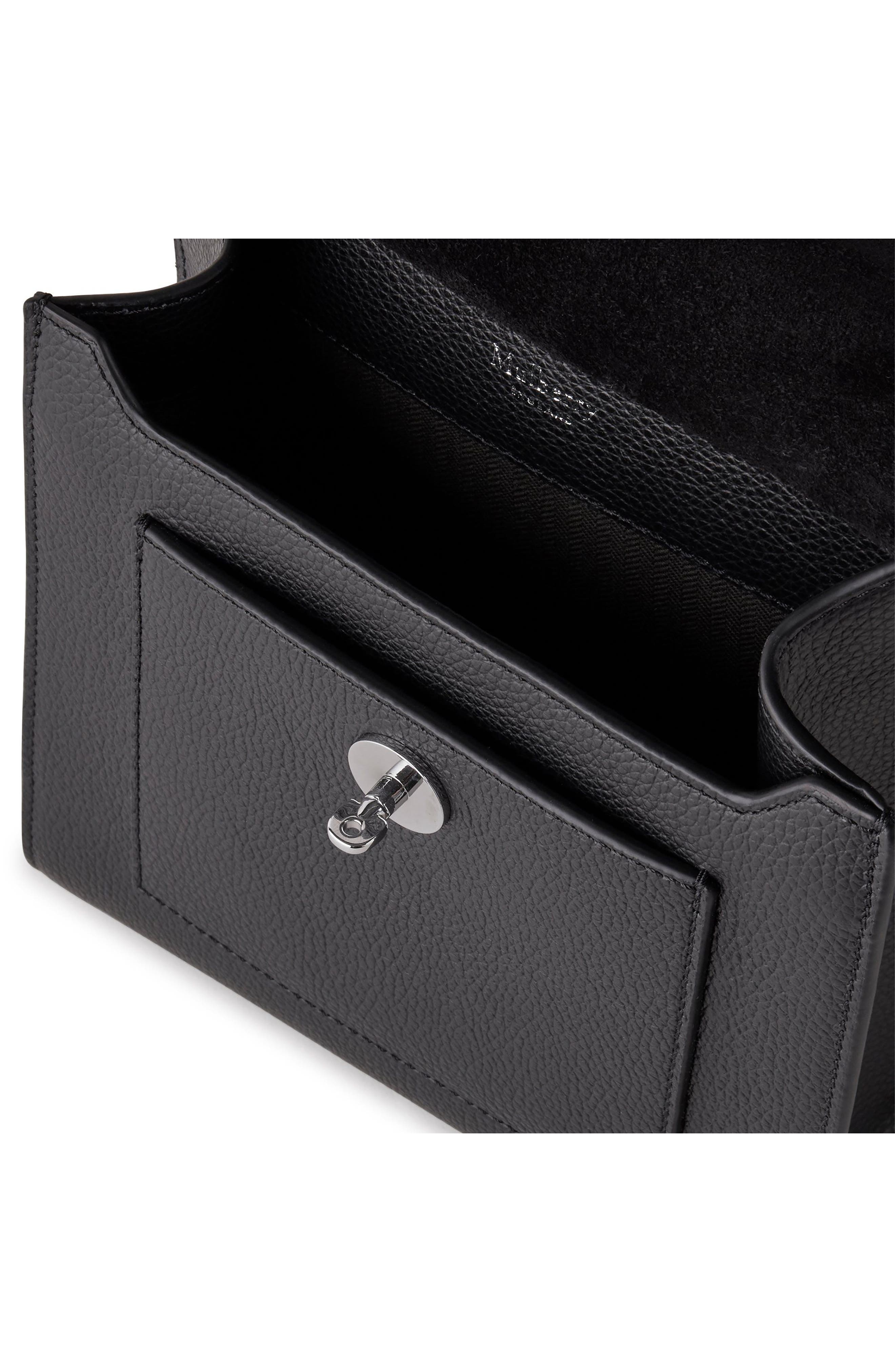 Small Antony Leather Crossbody Bag, Alternate, color, BLACK-SILVER TONED
