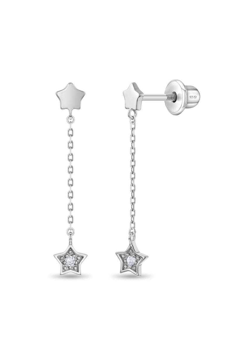 In Season Jewelry Dancing Star Girl Earrings, Main, color, Silver