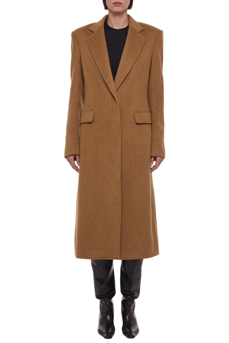 Wool Blend Coat, Main, color, DARK CAMEL