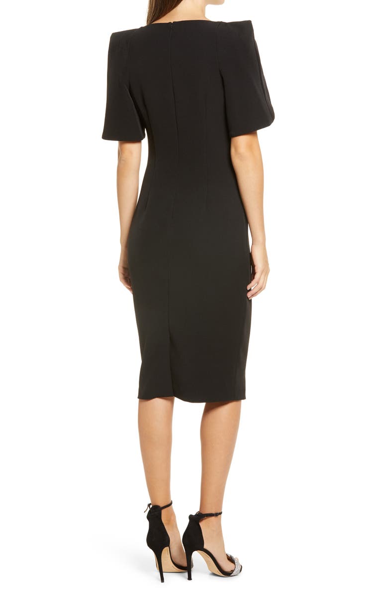 Badgley Mischka Collection Tulip Sleeve Cocktail Dress, Alternate, color, 