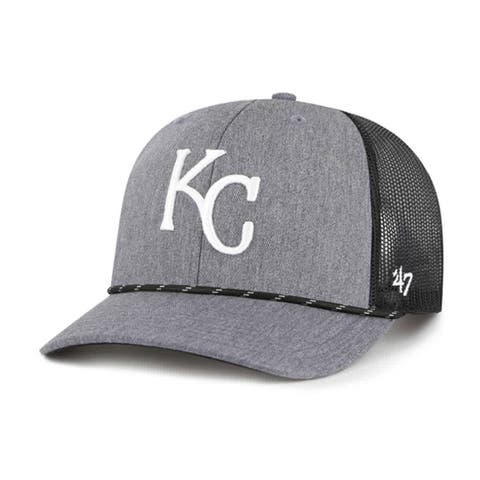 Men's '47 Charcoal Kansas City Royals Carbon Rope Trucker Adjustable Hat