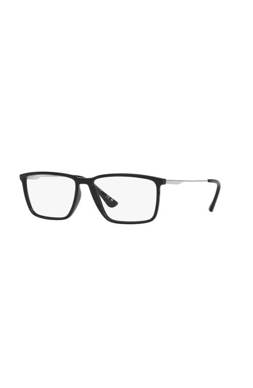 Lenscrafters 58mm Rectangle Optical Glasses In Black