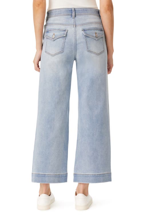 Curve Appeal Premium Crop Wide Leg Jeans In Positano