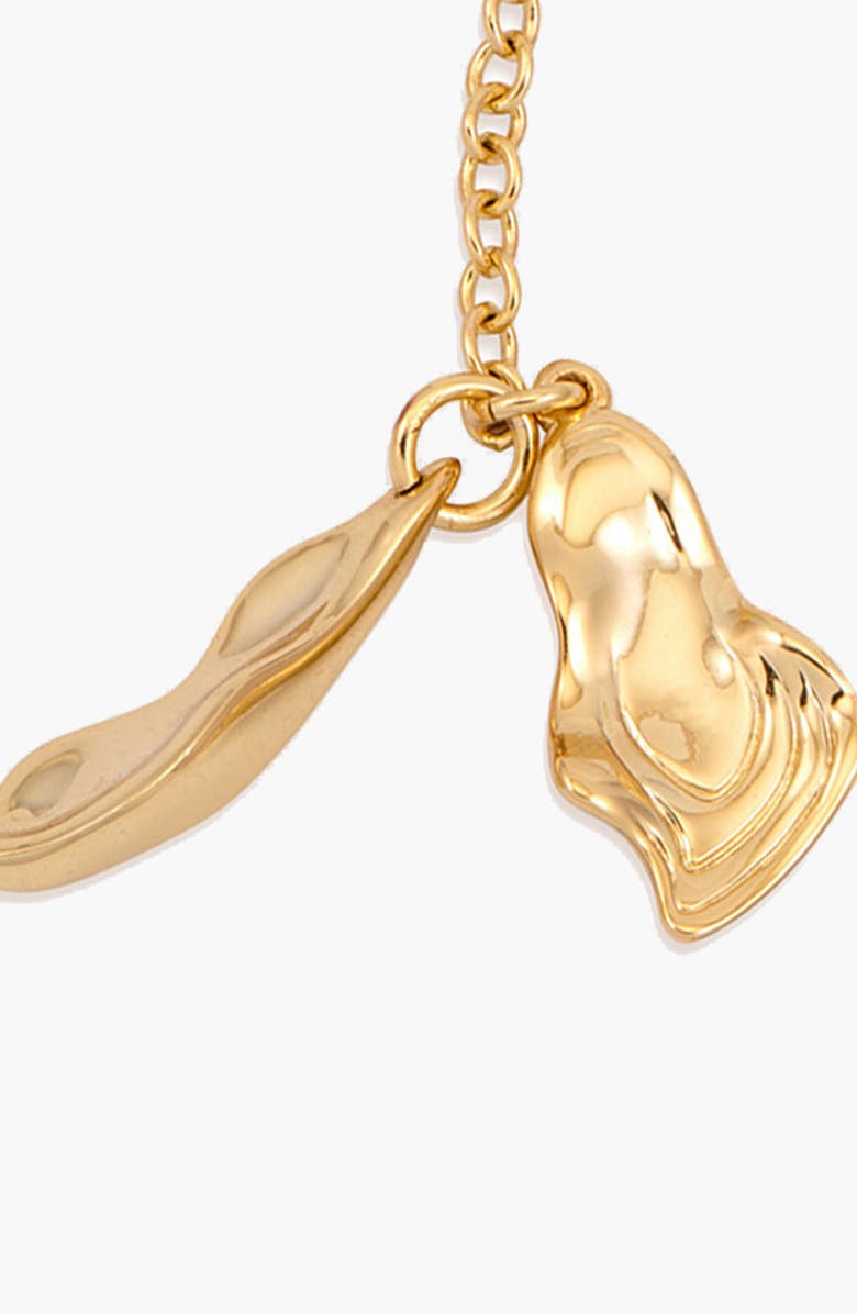 YOJ Lasa Lariat Mix Chain Necklace in Gold, Alternate, color, Gold