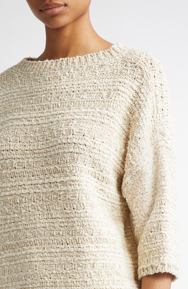 Max Mara Arda Cotton Blend Sweater, Alternate, color, Ivory