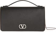 Valentino Garavani VLOGO Chain Strap Satin Wallet