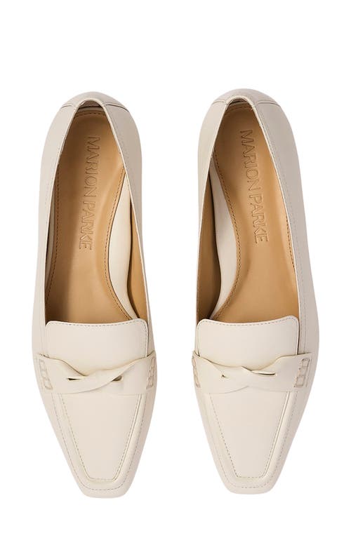 Marion Parke Courtney Loafer In Light Cream Nappa