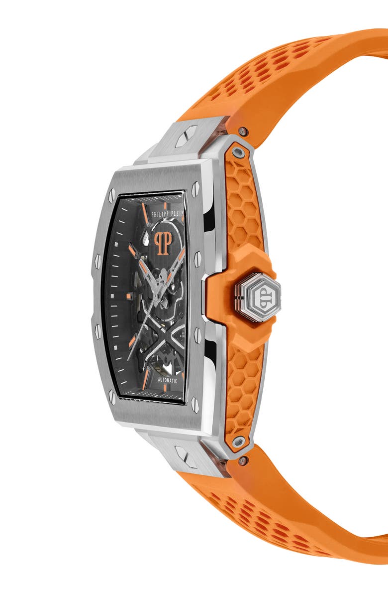 PHILIPP PLEIN The $keleton Limited Edition Silicone Strap Watch, 44mm, Alternate, color,