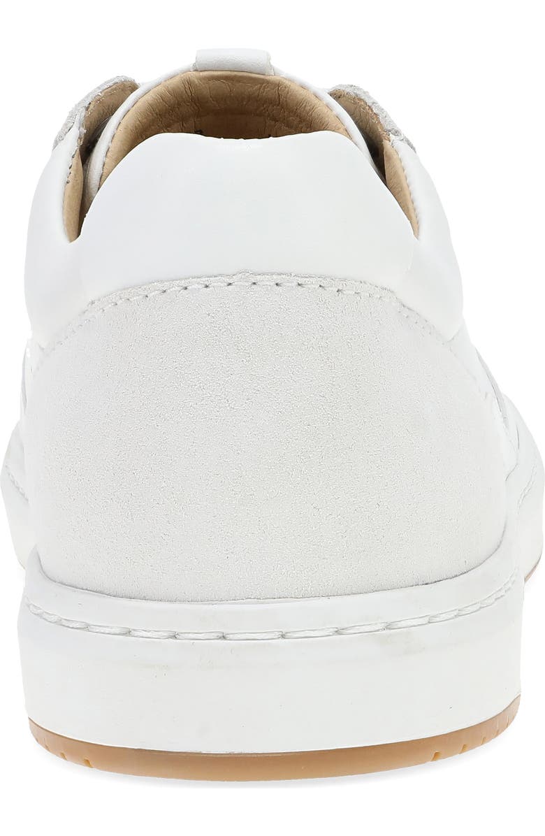Dansko Josey Leather Sneaker, Alternate, color, White Nappa