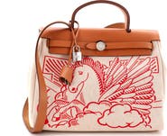Pre-Owned Hermes Herbag Zip Pegase Pop Toile and Leather 31