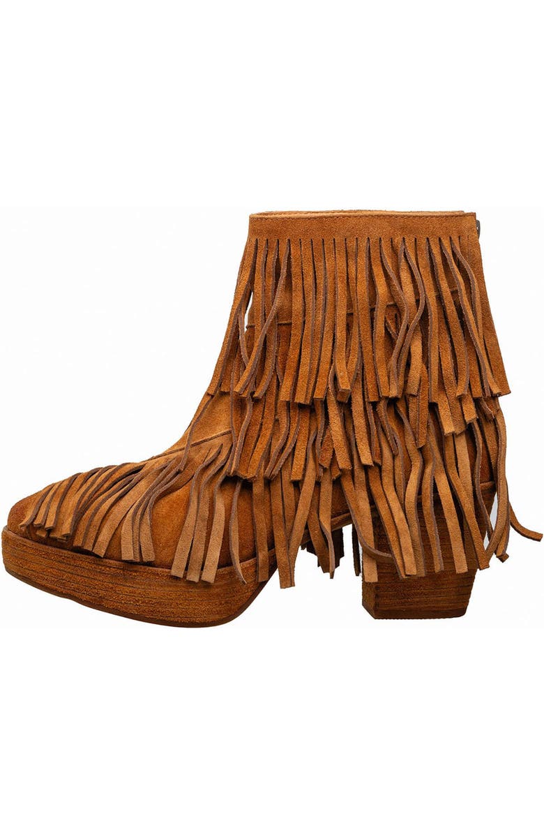 ANTELOPE Ember Fringed Suede Boot, Alternate, color, Cognac