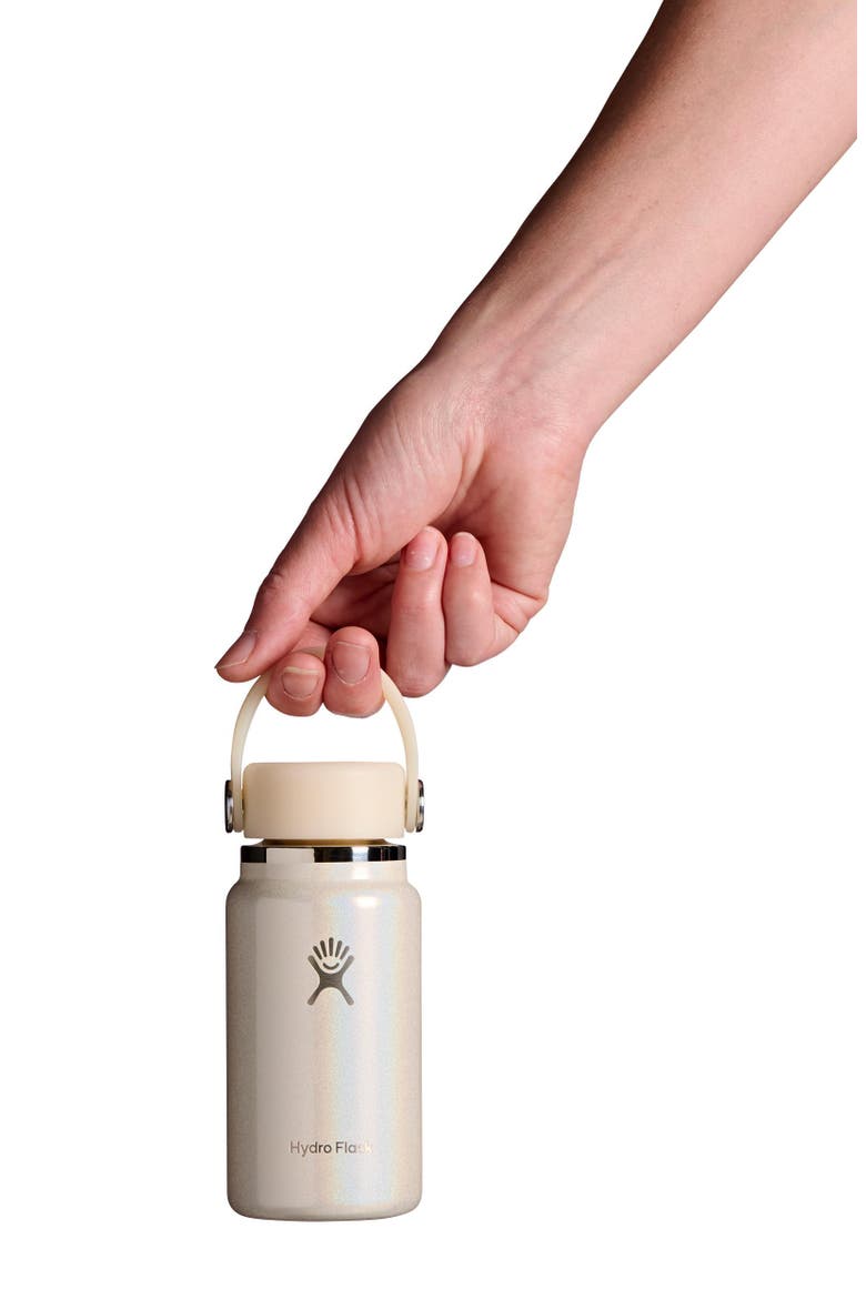 6.7-Ounce Micro Hydro Water Bottle, Alternate, color, GLIMMER CREAM