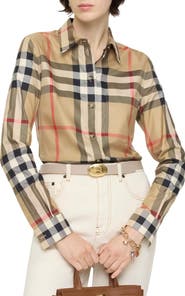 Burberry Slim Fit Check Cotton Shirt