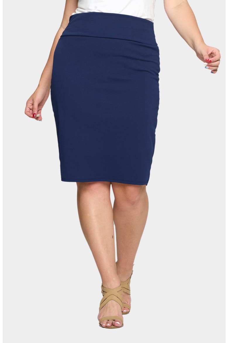 Molly Pencil Skirt, Main, color, NAVY
