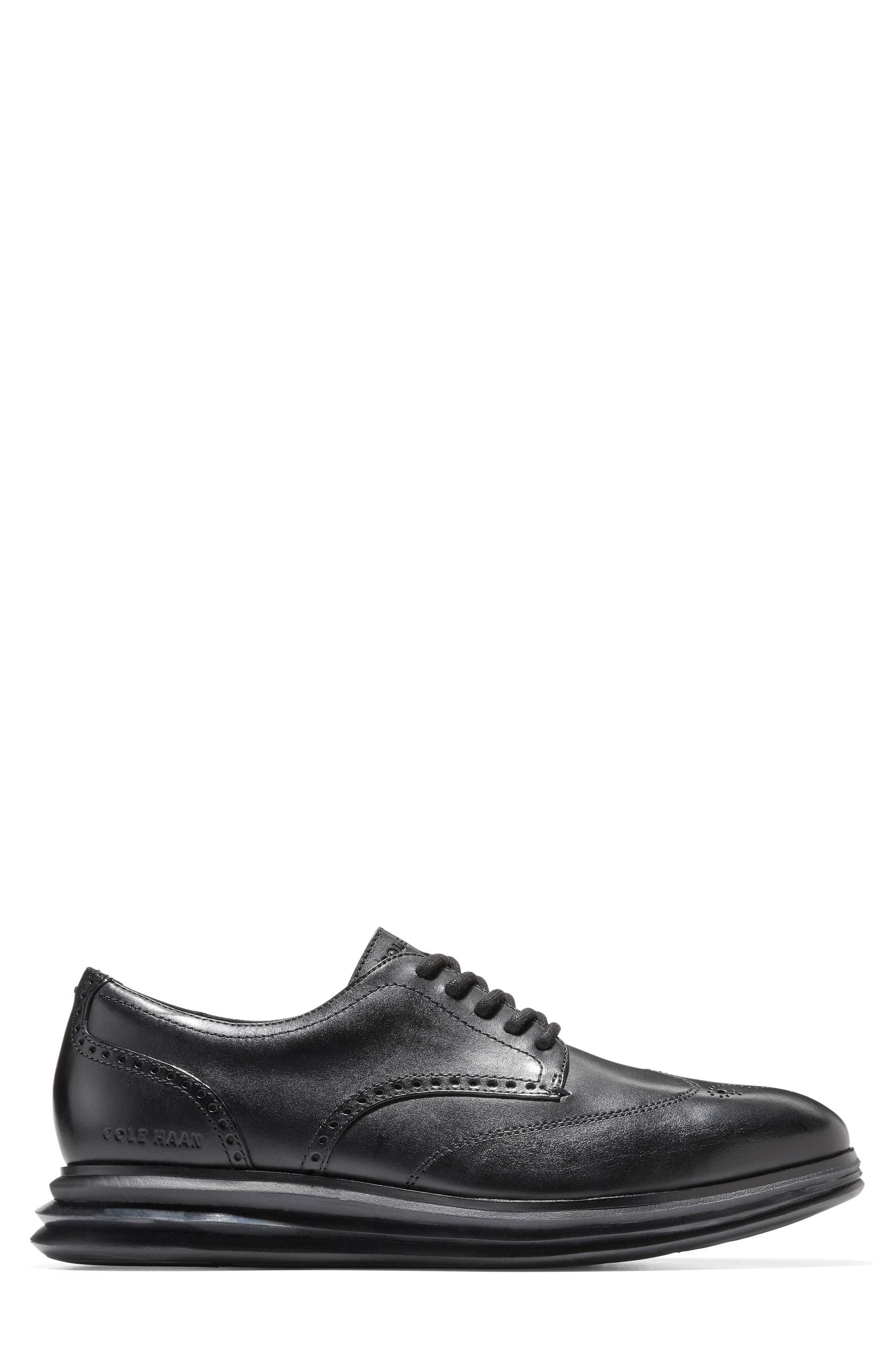 Cole Haan Original Grand Energy One Wing Oxford, Alternate, color, Black / Black / Black