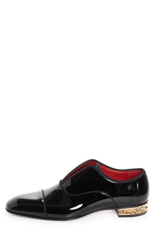 Christian Louboutin Alphamale Rocks Patent Leather Oxfords In Black