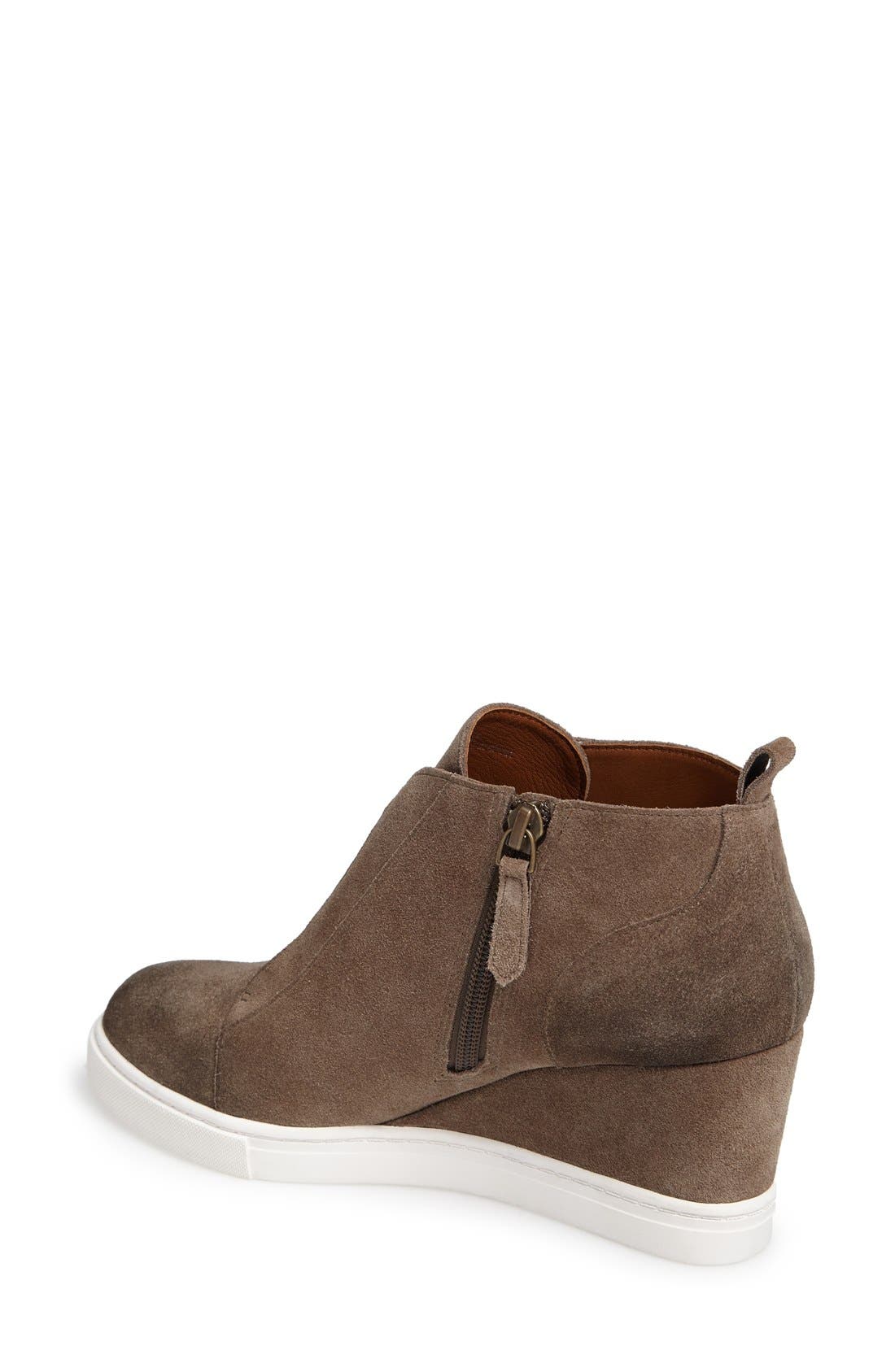 Felicia Wedge Sneaker, Alternate, color, TAUPE SUEDE