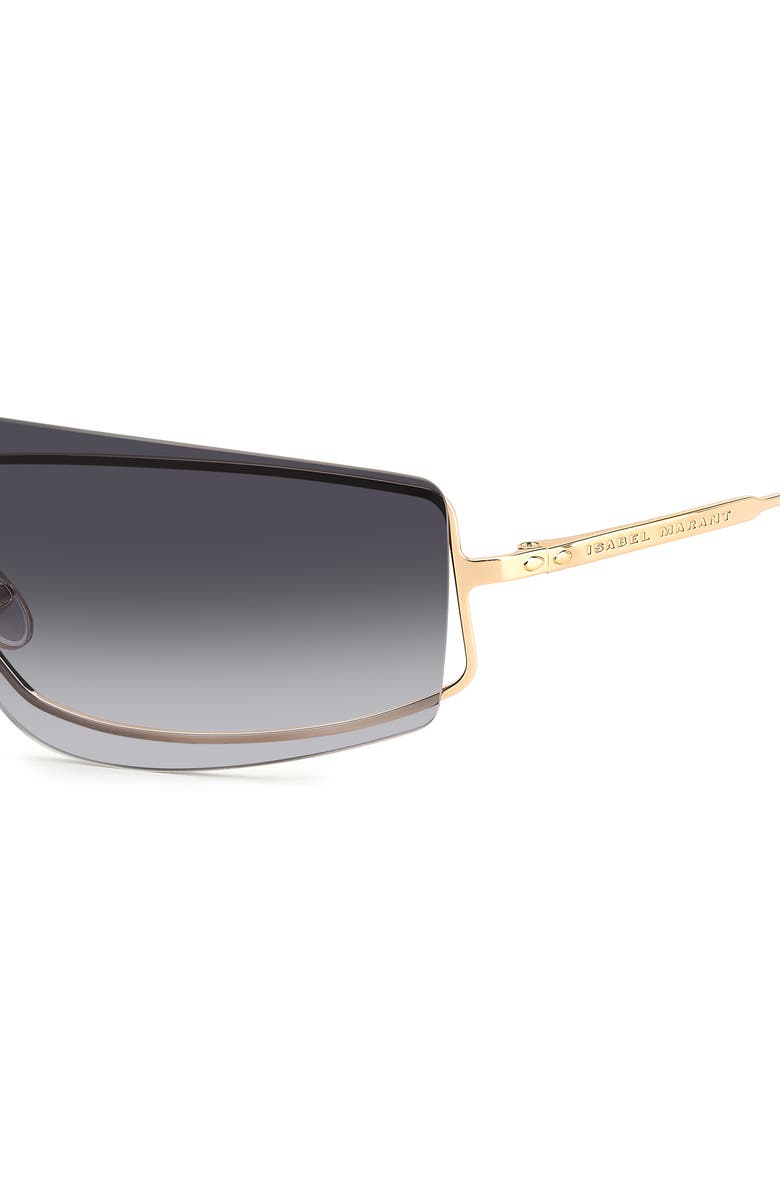 Isabel Marant 99mm Gradient Oversize Shield Sunglasses, Alternate, color, Gold Black/ Grey Shaded