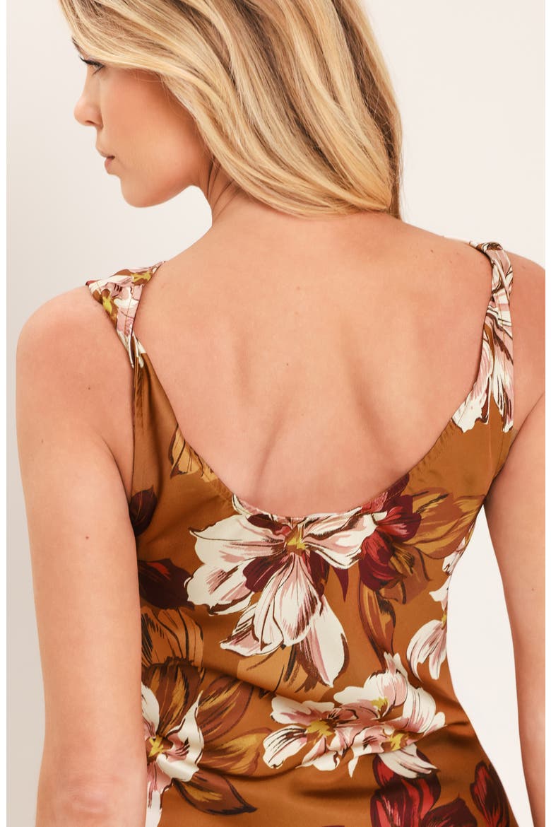 Cowl Neck Maxi Dress, Alternate, color, CARAMEL