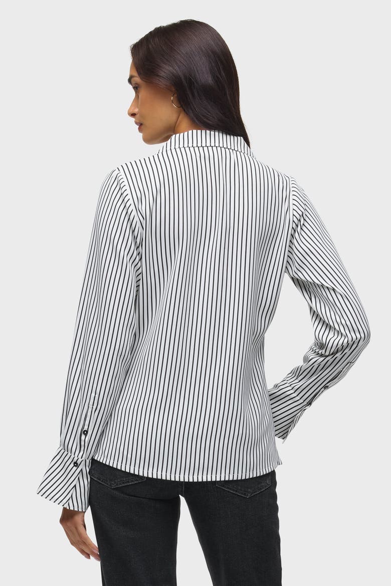 Long Sleeve Camp Shirt, Alternate, color, Black Bengal Strip