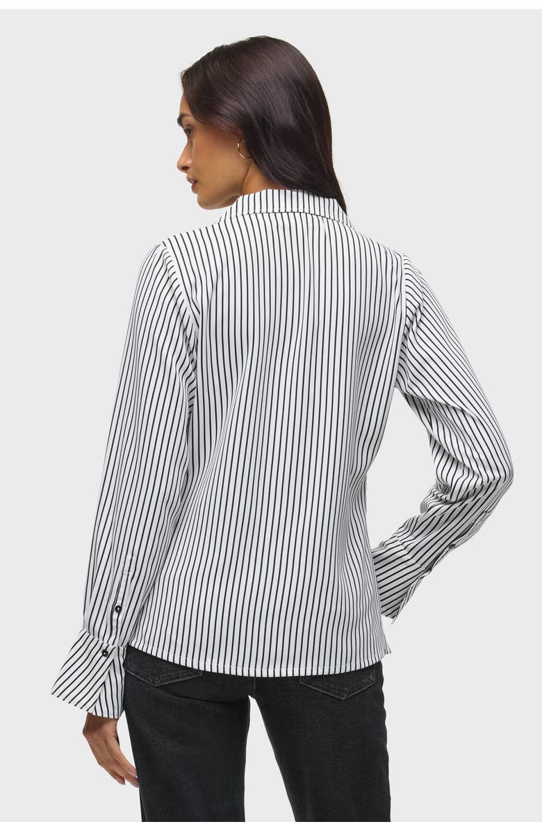 Hudson Jeans Long Sleeve Camp Shirt, Alternate, color, Black Bengal Strip