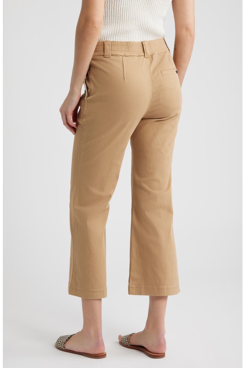 Kick Flare Stretch Cotton Pull-On Pants, Alternate, color, TANNIN