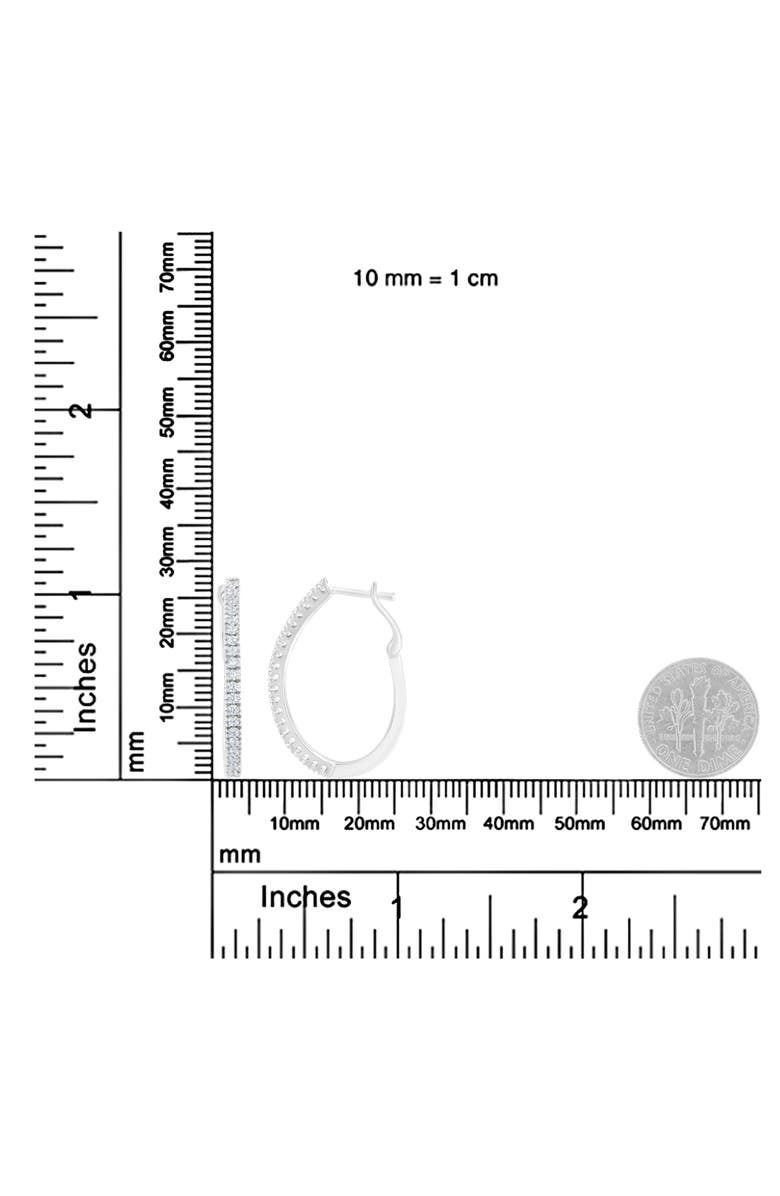 Haus of Brilliance 10KT White Gold 1/2 Ct Diamond Hoop Earrings, Alternate, color, White