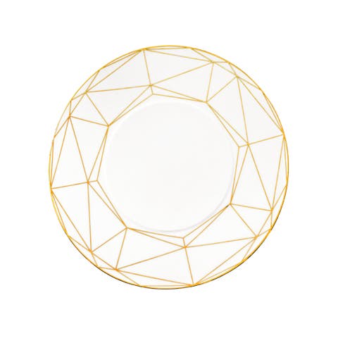 Gem Cut Gold Salad / Dessert Plate
