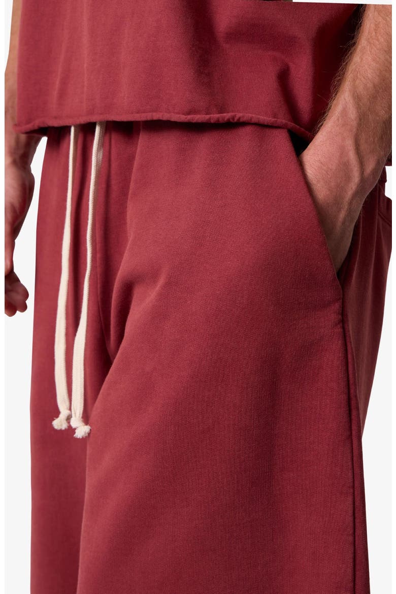 Extralong Sweat Shorts, Alternate, color, MAROON