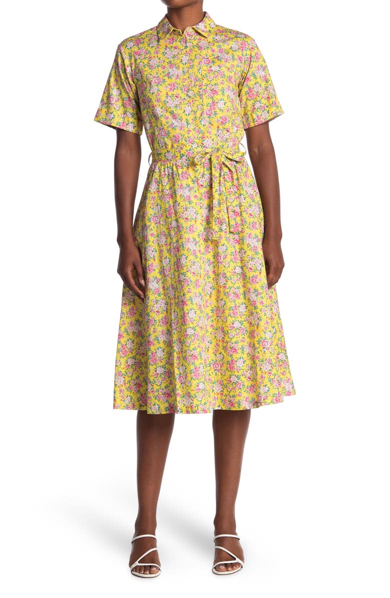 FRNCH 1/4 Sleeve Collared Midi Dress, Main, color,