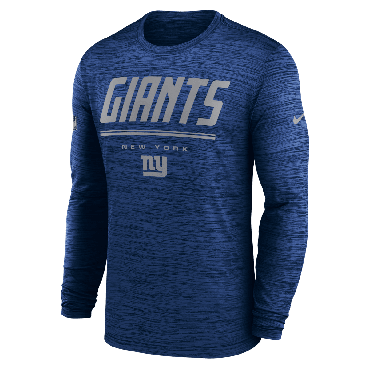 Men's Nike Royal New York Giants Sideline Offensive Transition Velocity Dri-FIT Long Sleeve T-Shirt - image 2