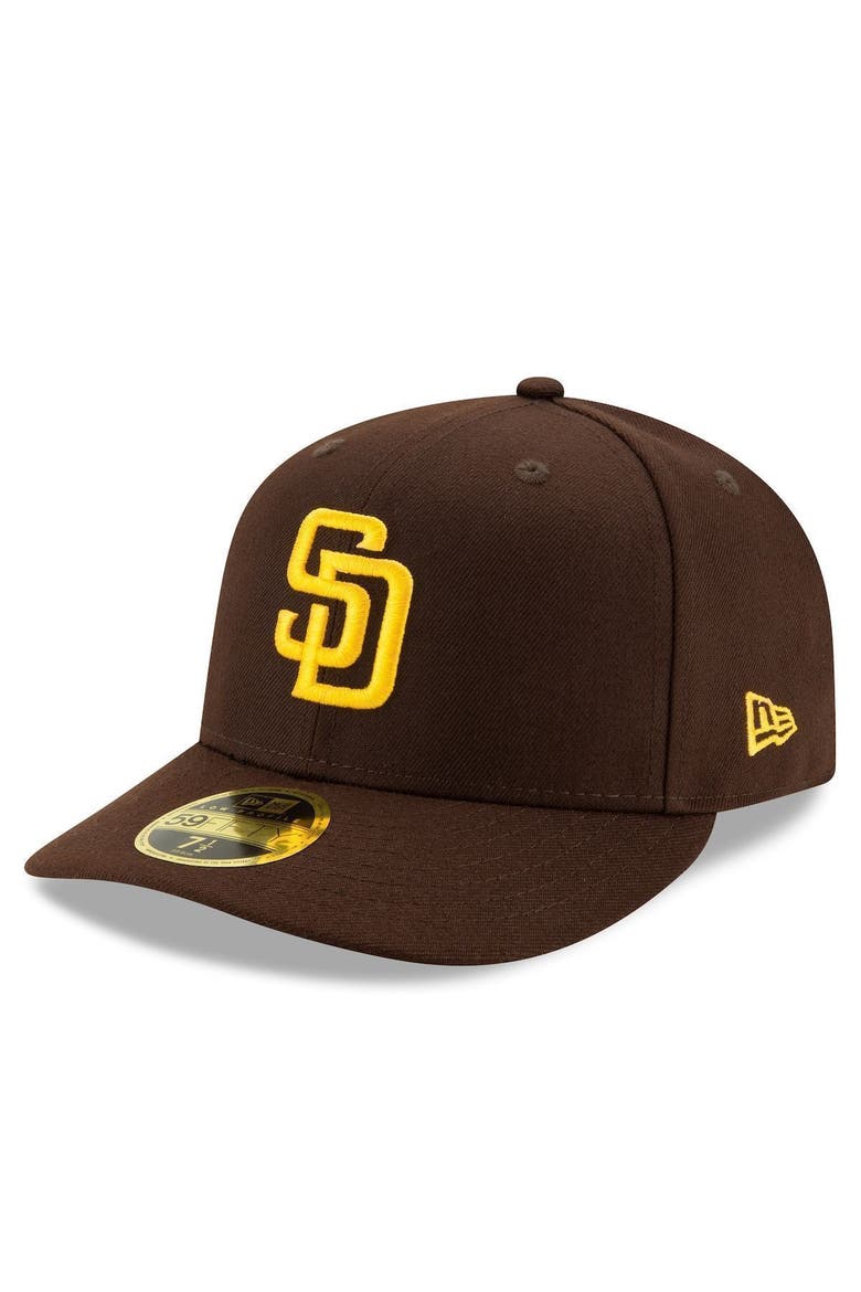 Men's New Era Brown San Diego Padres Authentic Collection On-Field Low Profile 59FIFTY Fitted Hat, Main, color, BROWN