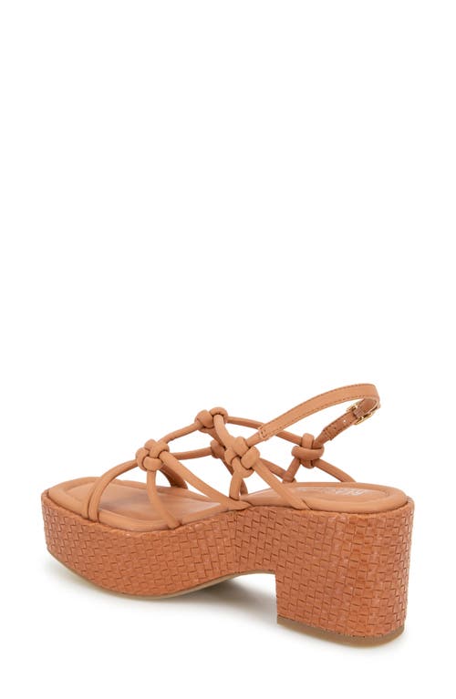 Reaction Kenneth Cole Essa Knot Platform Sandal In Rust