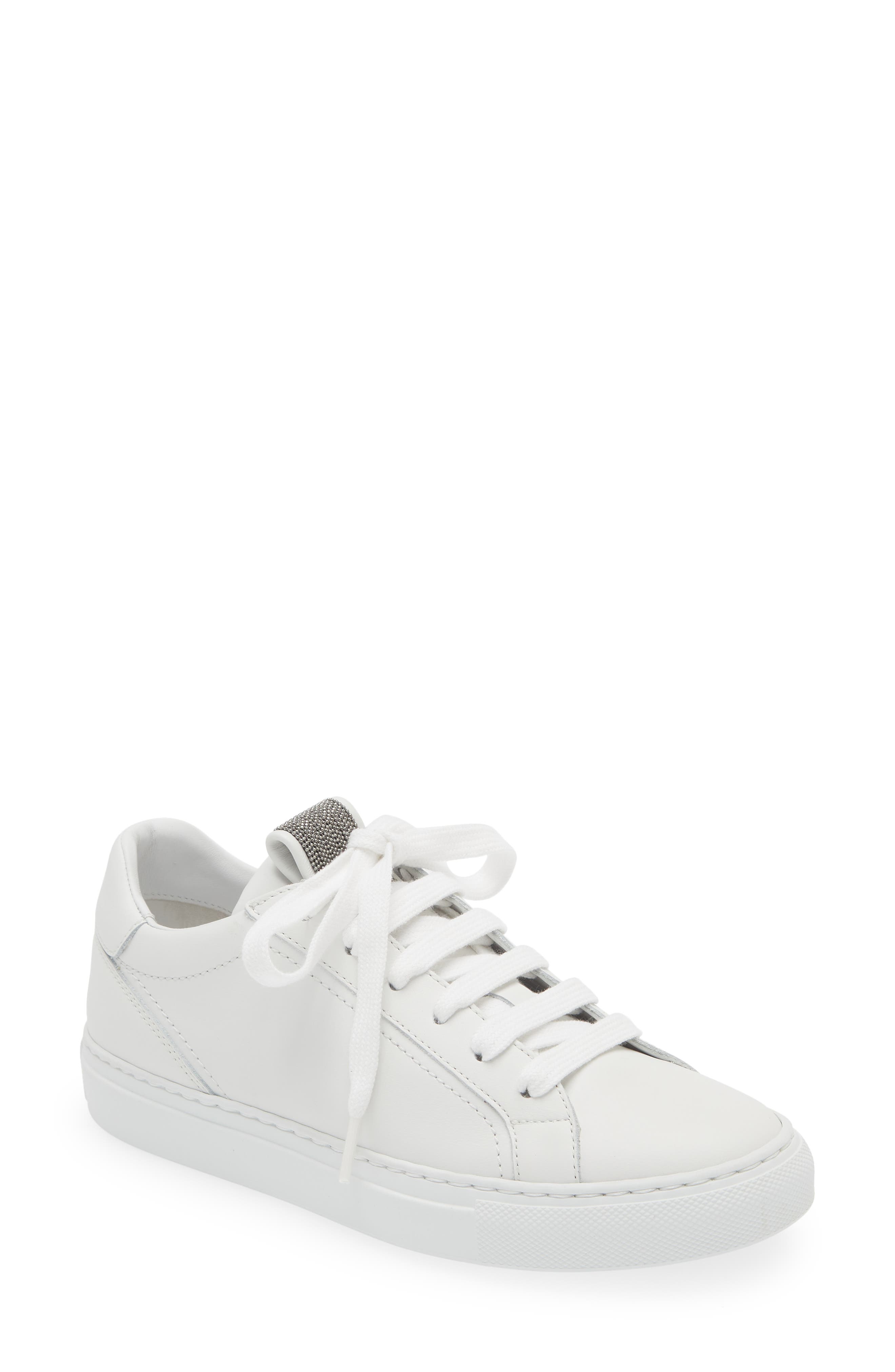 Brunello Cucinelli Monili Low Top Sneaker, Main, color, White