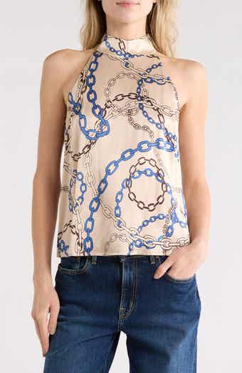 Rails Leah Print Satin Halter Top
