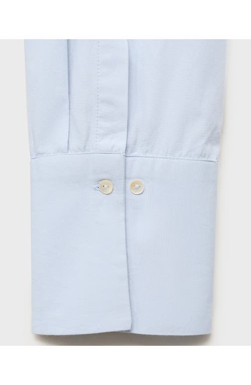 Mango Crystal Studded Woven Shirt In Blue