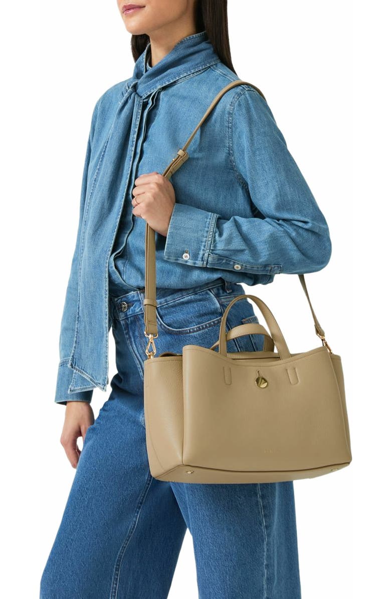 Radley Bathurst Mews Medium Ziptop Satchel Bag, Alternate, color, Stone