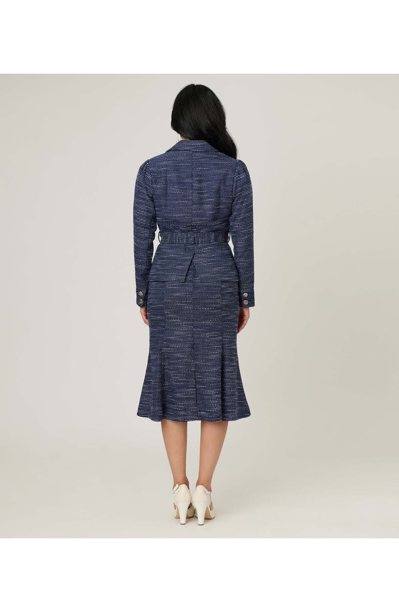 Unique Vintage Tweed Tina Trumpet Skirt, Alternate, color, Navy  Tweed